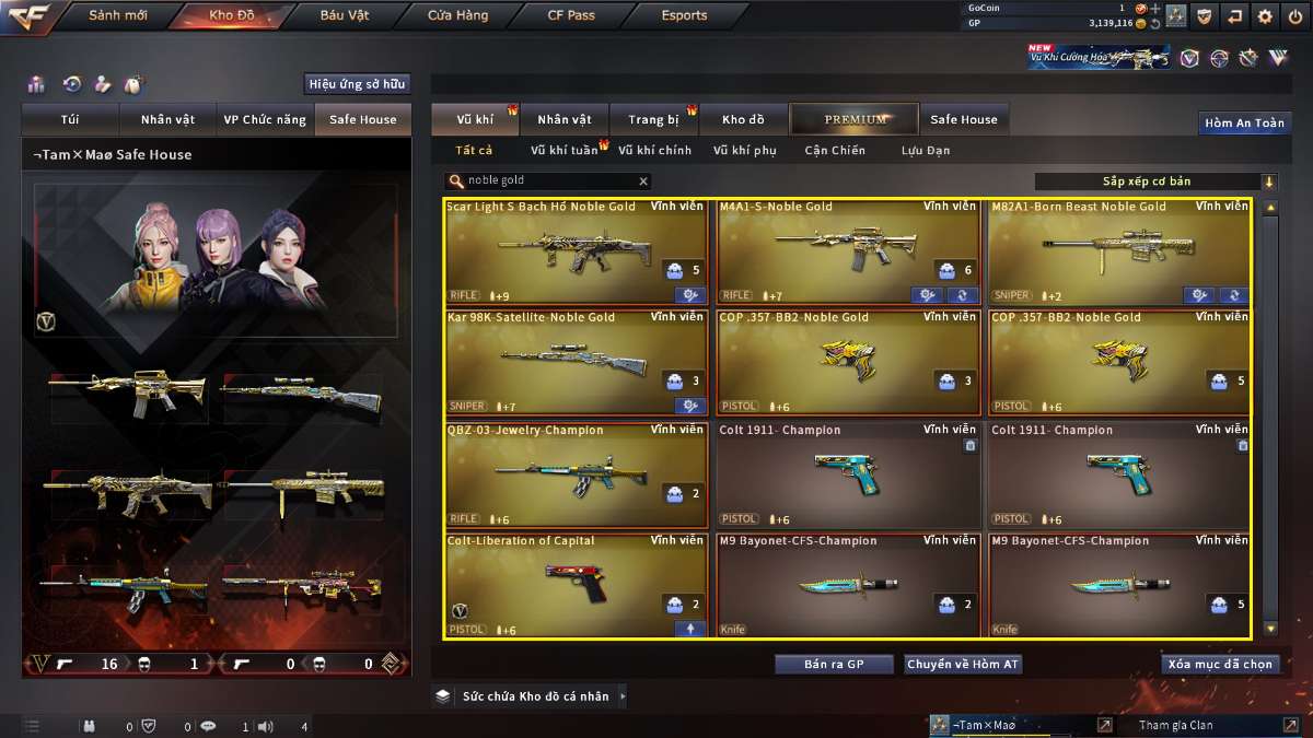 shop acc cf uy tin gia re